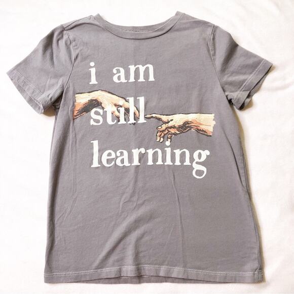 Peek I Am Still Learning Michelangelo gray tee shirt size 6/7 - Picture 1 of 5